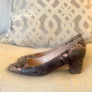 SJP by Sarah Jessica Parker Snakeskin Leather Heels Pumps Shoes 38.5 / 8.5